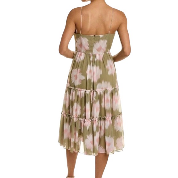 Sachin + Babi Dahlia Green & Pink Floral Midi Dress - Picture 2 of 2